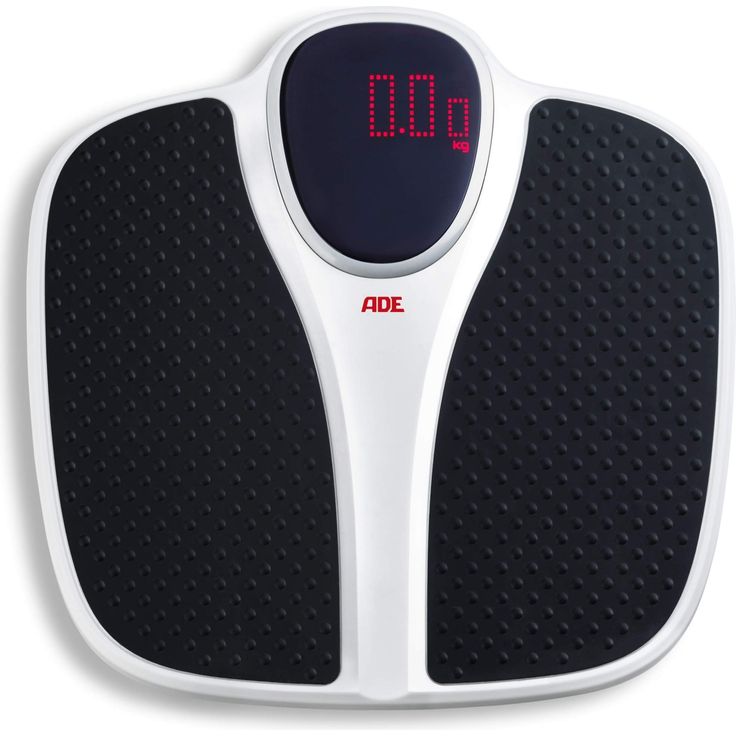 ADE Digitale Waage M316600 bis 200 kg, Extra breit, rutschfeste Wiegefläche, Red-Dot-Matrix-Display