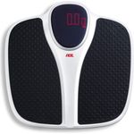 ADE Digitale Waage M316600 bis 200 kg, Extra breit, rutschfeste Wiegefläche, Red-Dot-Matrix-Display