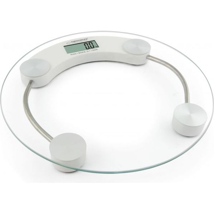 EsperanzaEBS007W - Elektronische Personenwaage - 180 kg - 100 g - kg,lb - Kreis - Weiß