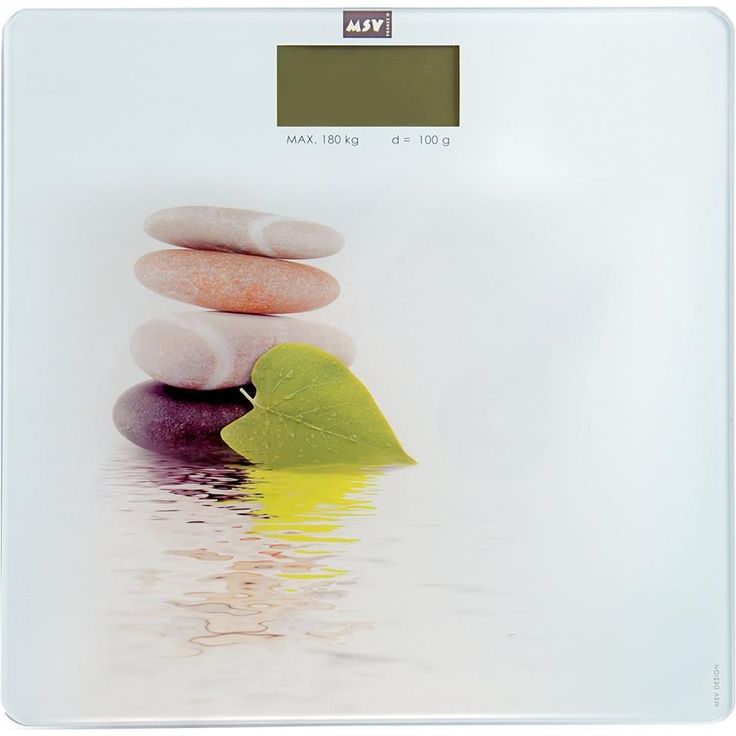MSV Digitale Personenwaage Körperwaage Waage Gewichtswaage aus Sicherheitsglas, Slim Design, Lingga