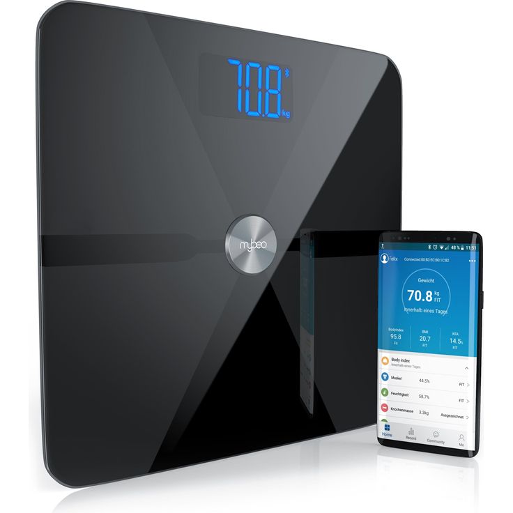 MyBeo Digitale Bluetooth Körperfettwaage Diagnosewaage mit App-Steuerung