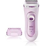 Braun Silk-épil Lady Shaver 5-100 2-In-1 kabelloser Elektrischer Damenrasierer und Trimmer, pink