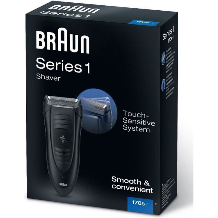 Braun Series 1 Elektrorasierer 170s-1, schwarz Netzbetrieb vibrierende Scherfolien – Bild 2