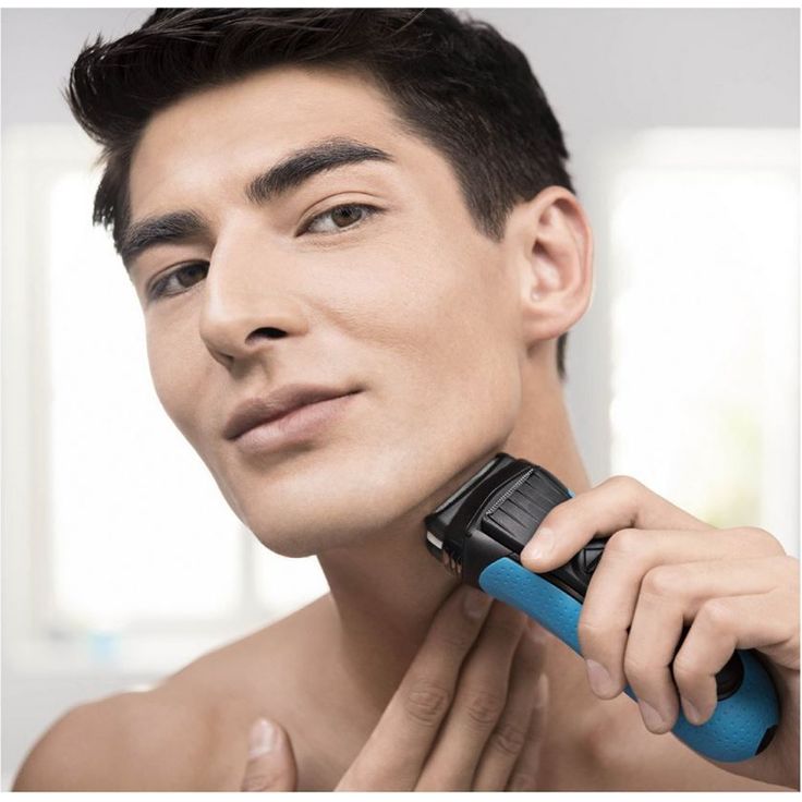 Braun Series 3 3040s ProSkin Elektrorasierer, mit Präzisionstrimmer, wiederaufladbarer und kabelloser Wet&Dry Rasierer Herren, schwarz-blau – Bild 3