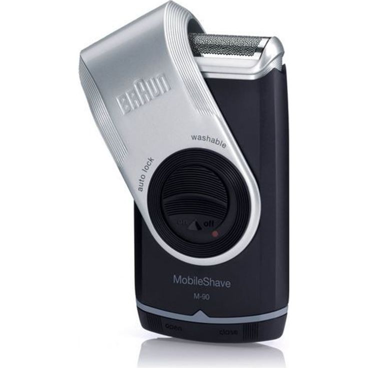 Braun MobileShave Elektrorasierer M-90 für unterwegs, schwarz-silber – Bild 2