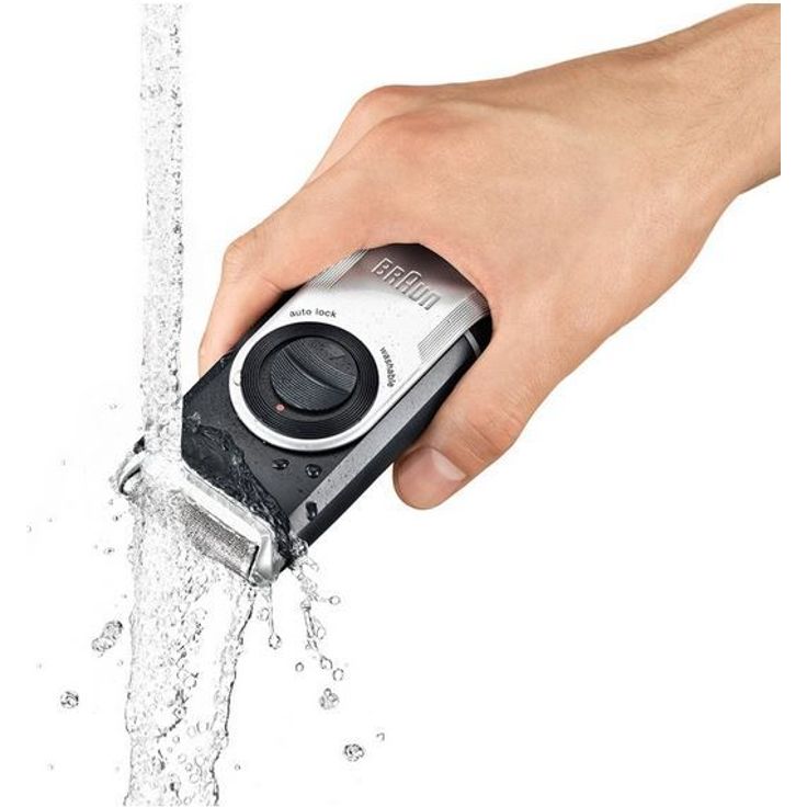 Braun MobileShave Elektrorasierer M-90 für unterwegs, schwarz-silber – Bild 4