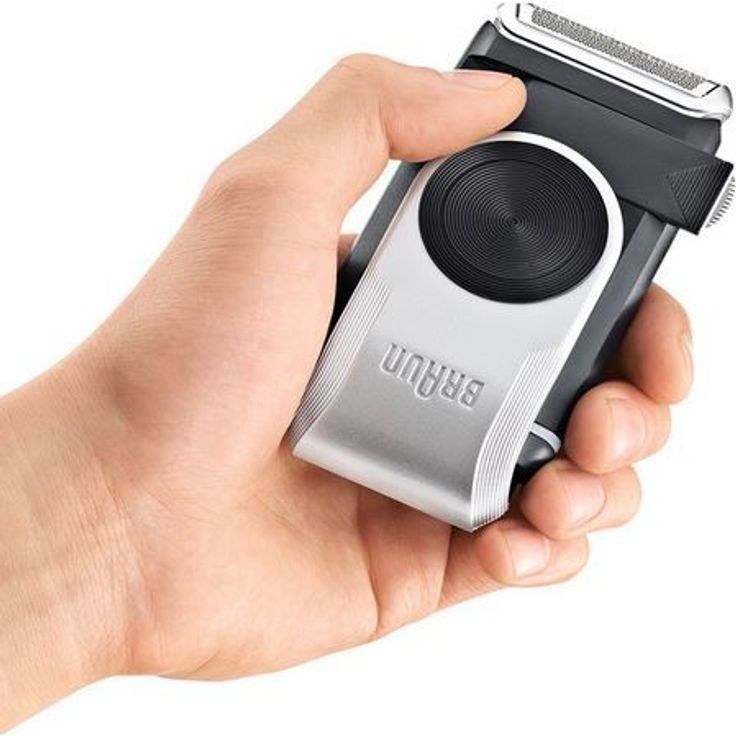 Braun MobileShave Elektrorasierer M-90 für unterwegs, schwarz-silber – Bild 3