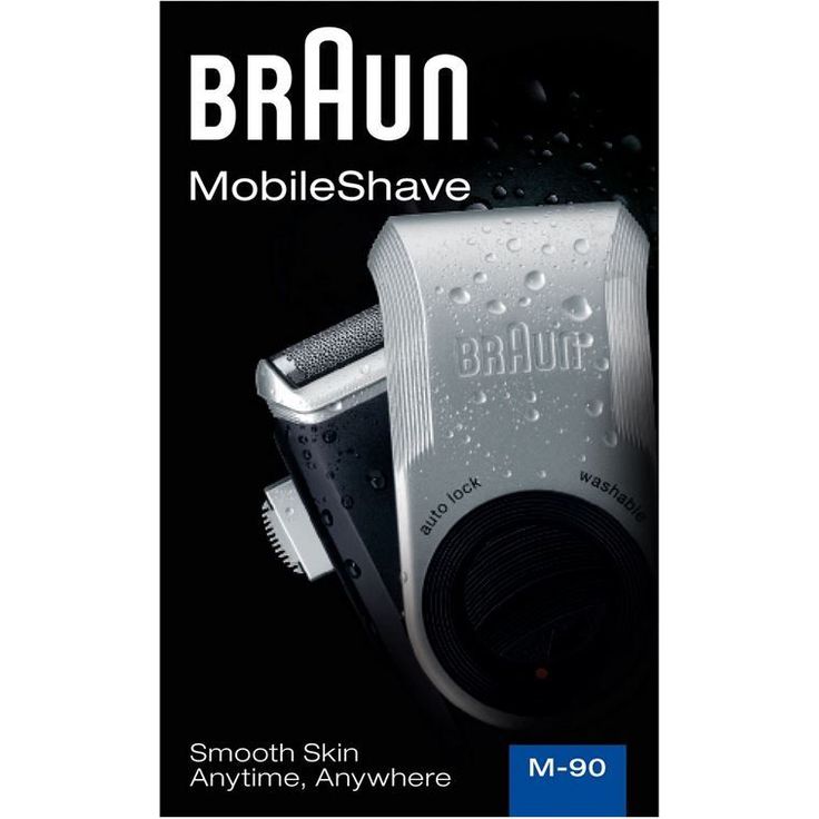 Braun MobileShave Elektrorasierer M-90 für unterwegs, schwarz-silber – Bild 5