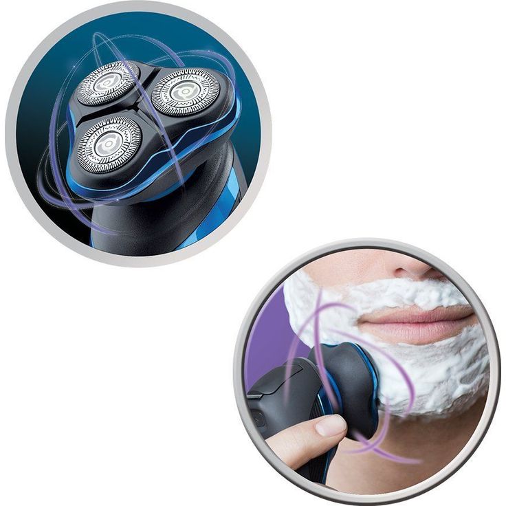 Remington Rotationsrasierer HyperFlex Aqua Plus XR1450, flexibler Schwingkopf, ComfortFloat-Scherringe, Nass- und Trockenanwendungen, schwarz-blau – Bild 3