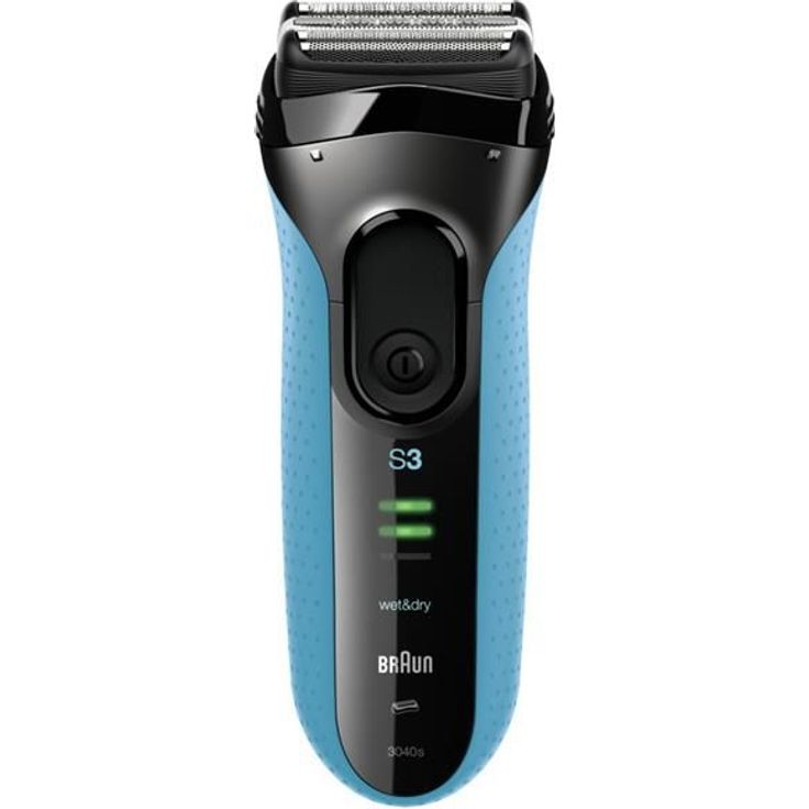 Braun Series 3 3045s ProSkin wet&dry Elektrorasierer, Schwarz-Blau – Bild 1