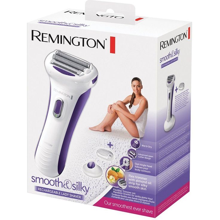 Remington Damenrasierer smooth&silky WDF5030, wiederaufladbar, ergonomischer Scherkopfwinkel, weiß-violett – Bild 5