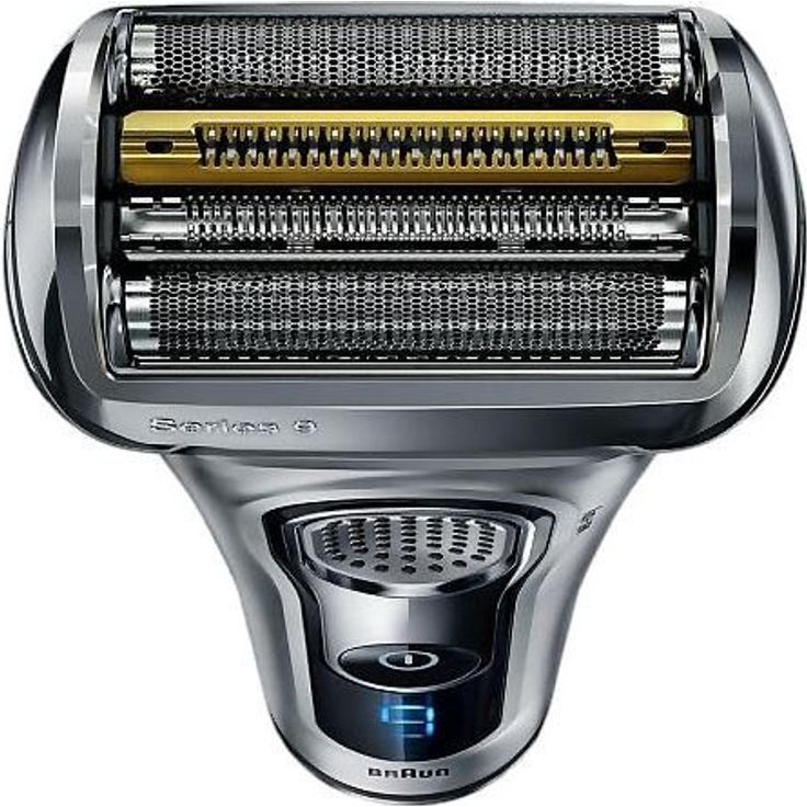 Braun Series 9 9291cc Wet & Dry Herren Rasierer Nass- und Trockenanwendung SyncroSonic Technologie inkl. Reinigungsstation, Lederetui silber – Bild 2