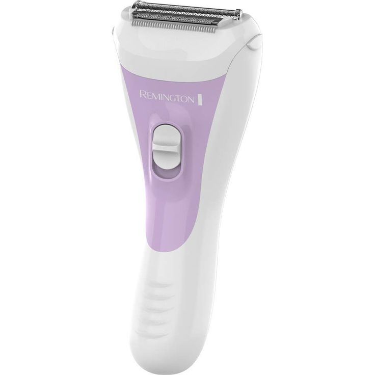 Remington Damenrasierer smooth&silky WSF5060, Bikini Trimmaufsatz, Batteriebetrieben, 2-seitiger Intercept-Trimmer, feuchtigkeitsspendender Aloe Vera Streifen, Nass- und Trockenrasierer, weiß-lila