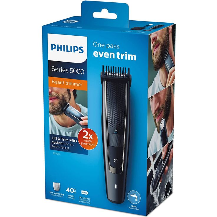Philips BT5515/15 Bartschneider Herren Rasierer mit Präzisionstrimmer Ladeständer 40 Längeneinstellungen – Bild 2
