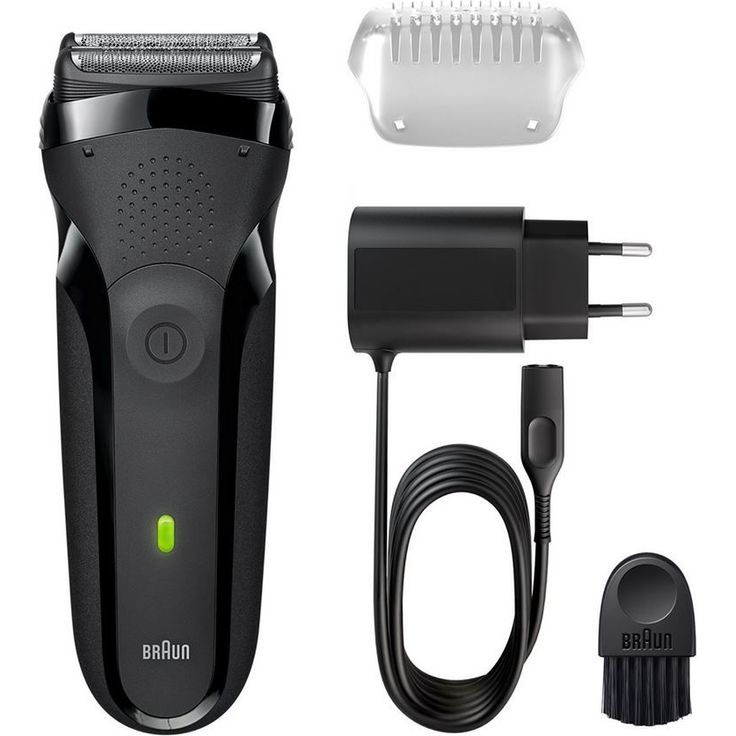 Braun Series 3 Herren Rasierer, 3 flexible Klingen, wiederaufladbarer und kabelloser elektrischer Herren Rasierer, 30 Minuten Akkulaufzeit, abwaschbar, schwarz – Bild 2