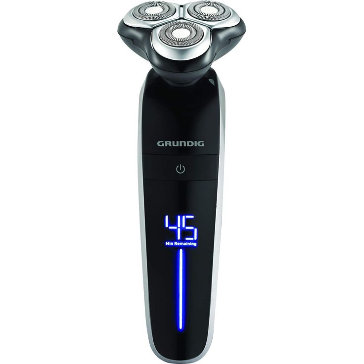 Grundig MS 7640 Rotationsrasierer für Herren schwarz 3 rotierende Scherköpfe