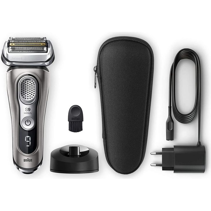 Braun Series 9 9325s Wet & Dry Herren Rasierer Nass- und Trockenanwendung SyncroSonic Technologie inkl. Ladestation, Etui graphite – Bild 4