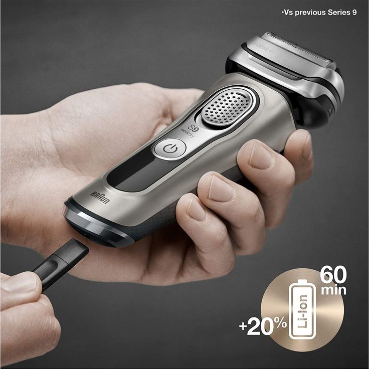 Braun Series 9 9325s Wet & Dry Herren Rasierer Nass- und Trockenanwendung SyncroSonic Technologie inkl. Ladestation, Etui graphite – Bild 5