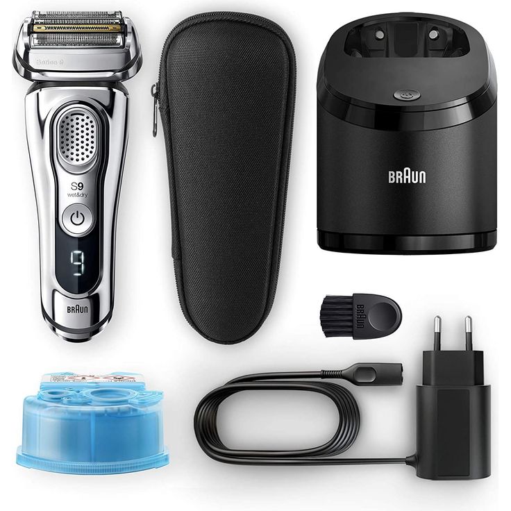 Braun Series 9-9375cc System Wet&Dry Akku Herren Rasierer Chrom, Nass- und Trockenrasur, Schnellladung, inkl. Reinigungsstation, Reiseetui – Bild 5