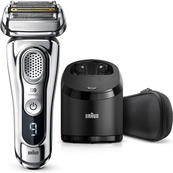 Braun Series 9-9375cc System Wet&Dry Akku Herren Rasierer Chrom, Nass- und Trockenrasur, Schnellladung, inkl. Reinigungsstation, Reiseetui – Bild 1