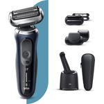 Braun Series 7cc Herren Rasierer mit 360° Anpassung, Barttrimmer, 3-Tage-Bart-Trimmer, Reinigungsstation, AutoSense, Wet&Dry, 50 Min. Laufzeit, EasyClick Funktion, blau