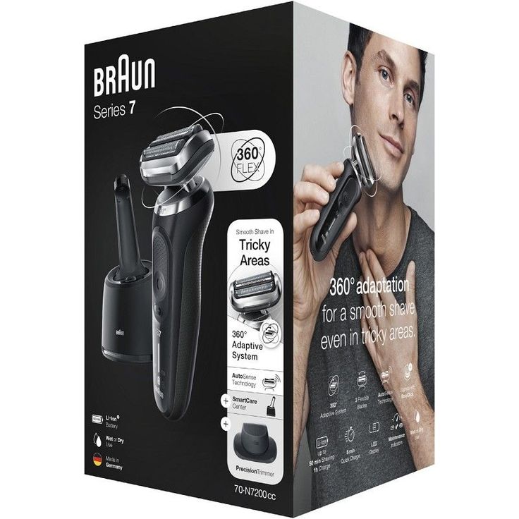 Braun Series 7 70-N7200cc Herren Rasierer Nass- und Trockenanwendung EasyClick & EasyClean Technologie inkl. Reinigungsstation, Trimmeraufsatz – Bild 2