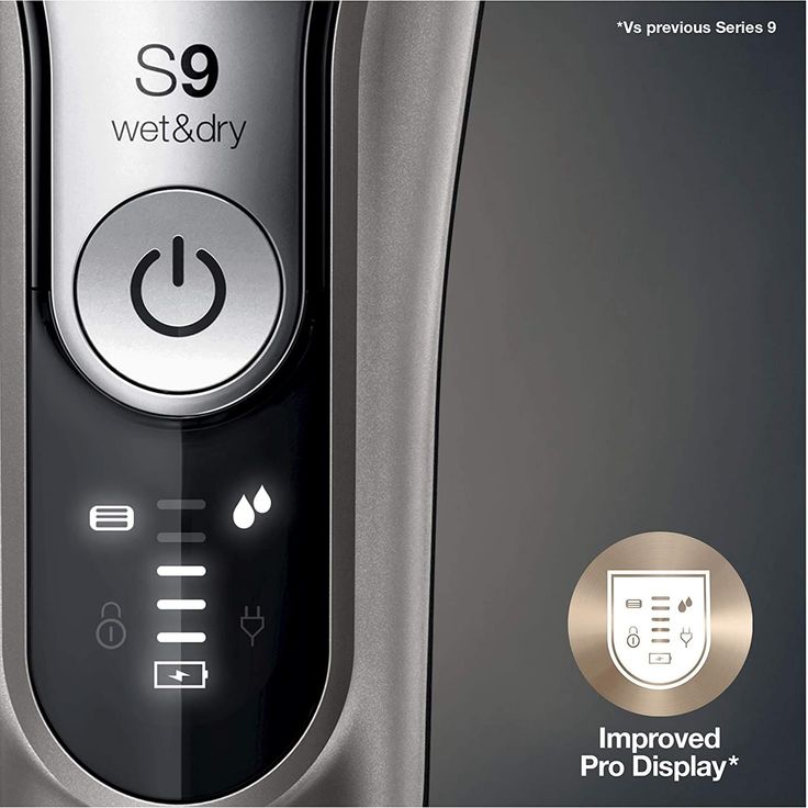Braun Series 9 9385cc Wet & Dry Herren Rasierer Nass- und Trockenanwendung SyncroSonic Technologie inkl. Reinigungsstation, Lederetui graphite – Bild 6