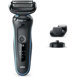 Braun Series 5 50-M4500cs Akku Herren Rasierer Nass- und Trockenbetrieb inkl. Barttrimmer und Ladestation schwarz/blau