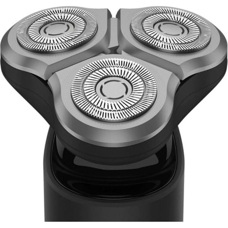 Xiaomi Mi Electric Shaver S500 Herrenrasierer Nass- und Trockenrasur 3 Scherköpfe USB-C Aufladung LED-Digitalanzeige – Bild 5