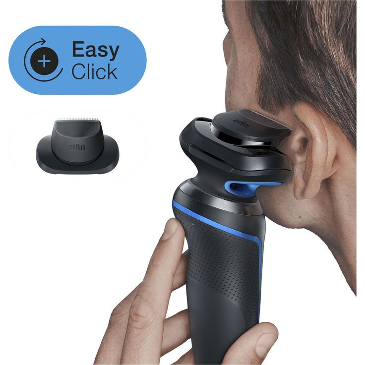 Braun Series 5 50-B1200s + Scherteil Herren Rasierer Nass- und Trockenrasur 50 Minuten Akkubetrieb flexibler Scherkopf EasyClick Technologie inkl. Scherteil, Trimmeraufsatz – Bild 6