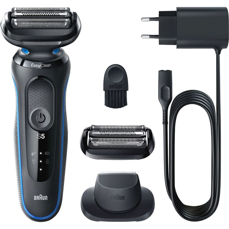 Braun Series 5 50-B1200s + Scherteil Herren Rasierer Nass- und Trockenrasur 50 Minuten Akkubetrieb flexibler Scherkopf EasyClick Technologie inkl. Scherteil, Trimmeraufsatz – Bild 1