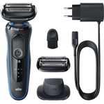 Braun Series 5 50-B1200s + Scherteil Herren Rasierer Nass- und Trockenrasur 50 Minuten Akkubetrieb flexibler Scherkopf EasyClick Technologie inkl. Scherteil, Trimmeraufsatz