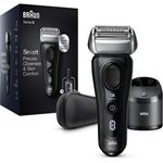 Braun Series 8 8450cc Herren Rasierer Nass-und Trockenanwendung, schwarz inkl. 4-in-1 Reinigungsstation