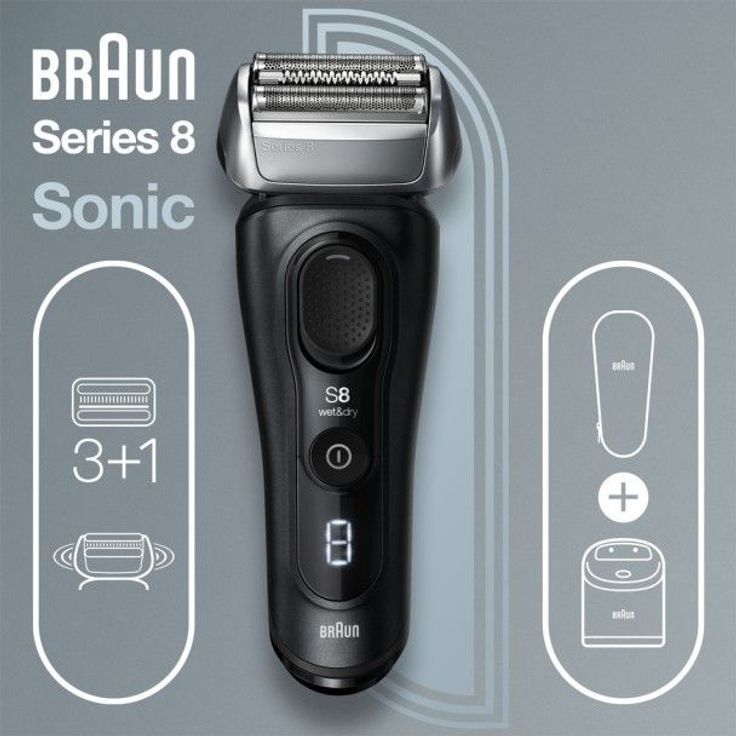 Braun Series 8 8450cc Herren Rasierer Nass-und Trockenanwendung, schwarz inkl. 4-in-1 Reinigungsstation – Bild 3