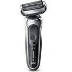 Braun Series 7 70-S7500cc Flex Adaptive System Herren Rasierer Nass- und Trockenanwendung Akkubetrieb inkl. Trimmeraufsatz, Reinigungsstation, Reiseetui silber