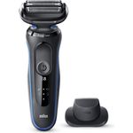 Braun Series 5 50-B1200s Akku Herren Rasierer Nass- und Trockenrasur mit Trimmeraufsatz EasyClick Funktion schwarz/blau