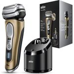 Braun Series 9 Pro 9469cc Herren Rasierer Nass- und Trockenanwendung, gold-silber inkl. 5-in-1 Reinigungsstation