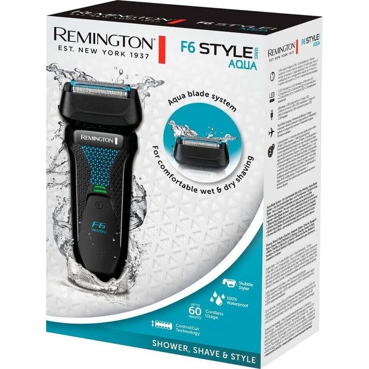 Remington F6 Style Aqua Herren Rasierer 60 Minuten Akkubetrieb Nass- und Trockenrasur Folienrasierer USB-Ladefunktion – Bild 2