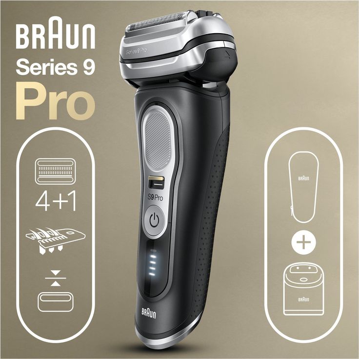 Braun Series 9 Pro 9460cc Herren Rasierer Nass- und Trockenrasur, schwarz inkl. Reinigungsstation und Reise-Etui – Bild 4