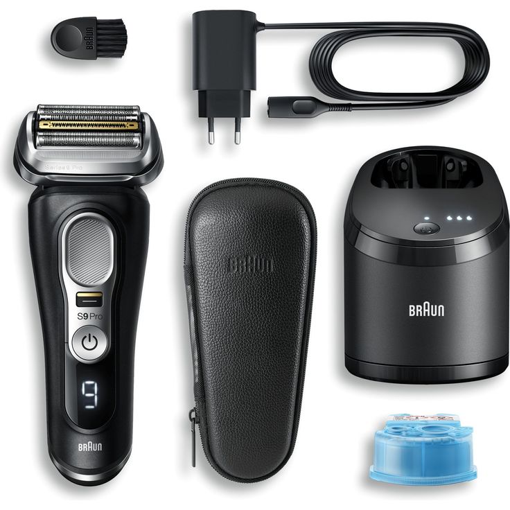 Braun Series 9 Pro 9460cc Herren Rasierer Nass- und Trockenrasur, schwarz inkl. Reinigungsstation und Reise-Etui – Bild 2