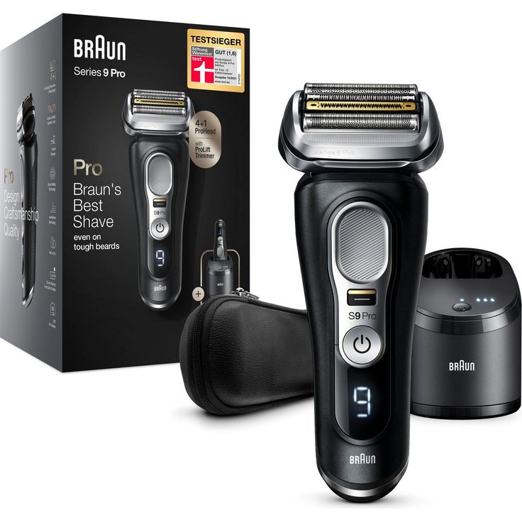 Braun Series 9 Pro 9460cc Herren Rasierer Nass- und Trockenrasur, schwarz inkl. Reinigungsstation und Reise-Etui – Bild 3