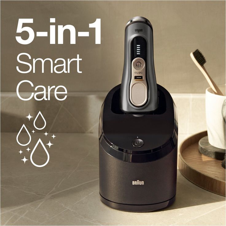 Braun Series 9 Pro 9465cc Herrenrasierer Nass- und Trockenanwendung, graphit-silber inkl. 5-in-1 Reinigungsstation und Reiseetui aus Leder – Bild 6