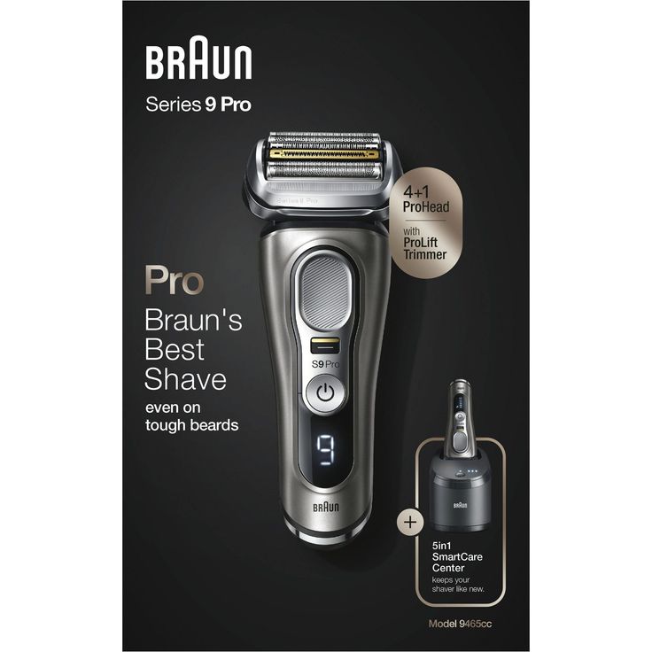 Braun Series 9 Pro 9465cc Herrenrasierer Nass- und Trockenanwendung, graphit-silber inkl. 5-in-1 Reinigungsstation und Reiseetui aus Leder – Bild 3
