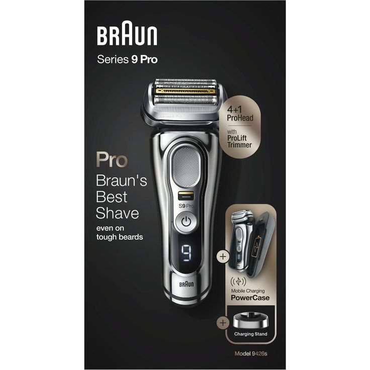 Braun Series 9 Pro 9426s Herren Rasierer Nass- und Trockenanwendung, chrom-silber inkl. Lade-Etui – Bild 3