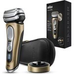 Braun Series 9 Pro 9419s Herren Rasierer Nass- und Trockenanwendung, gold-silber inkl. Ladestation