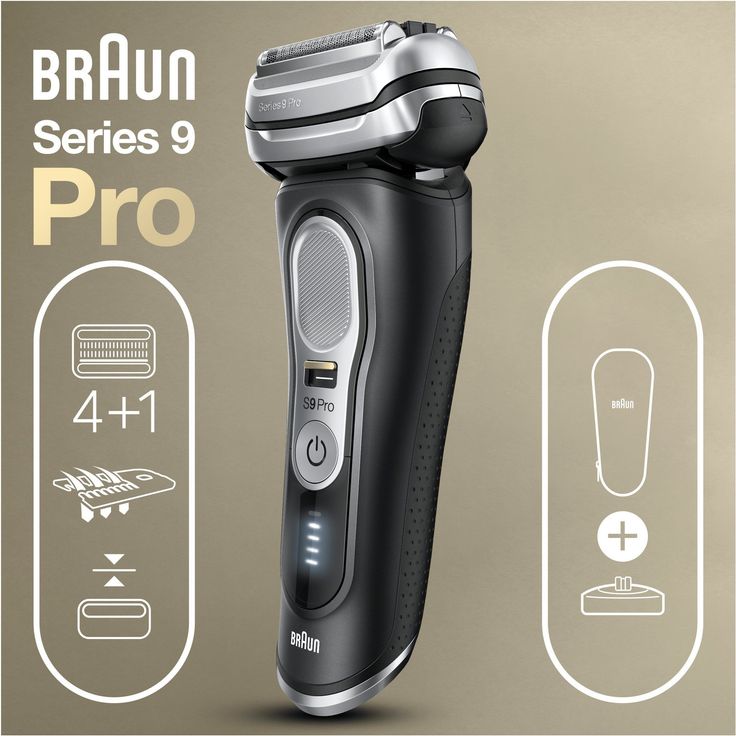 Braun Series 9 Pro 9410s Herren Rasierer Nass- und Trockenanwendung, schwarz-silber inkl. Ladestation – Bild 4