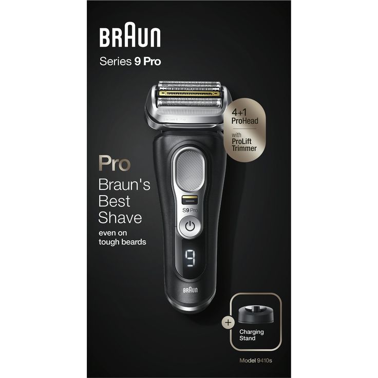 Braun Series 9 Pro 9410s Herren Rasierer Nass- und Trockenanwendung, schwarz-silber inkl. Ladestation – Bild 3