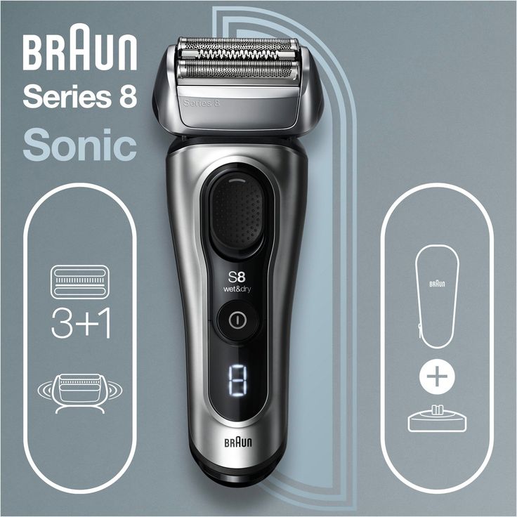 Braun Series 8 8417s Herren Rasierer Nass- und Trockenanwendung, schwarz-silber inkl. Ladestation – Bild 3