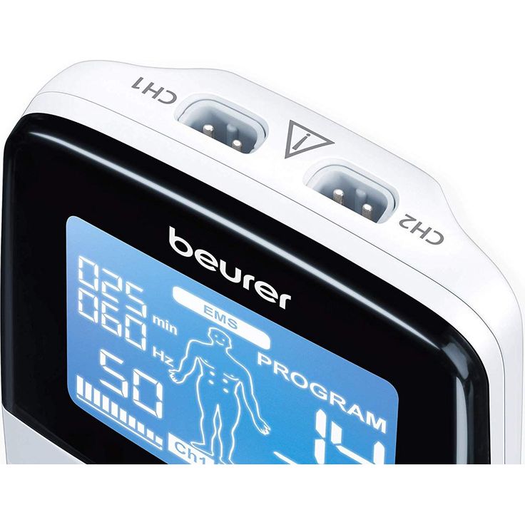 Beurer EM 49 Digital TENS-EMS, 3-in-1 Reizstromgerät zur Schmerzlinderung durch elekrische Nervenstimulation, Training durch elektrische Muskelstimulation, Massagefunktion, inklusive 4 Elektroden – Bild 7