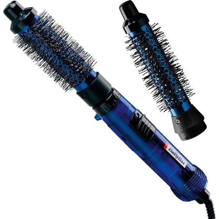 Babyliss 2602 Moonlight Professional Duo Warmluftbürste, 300Watt, 2 Temperaturstufen. isolierte Spitze, blau, schwarz – Bild 3